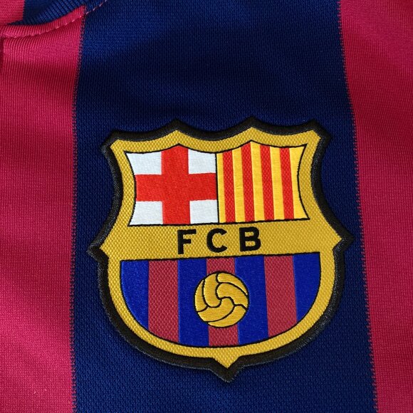 Nike Kids Qatar Airways Barcelona Soccer Football Jersey Navy and Red Large EUC - Picture 3 of 13